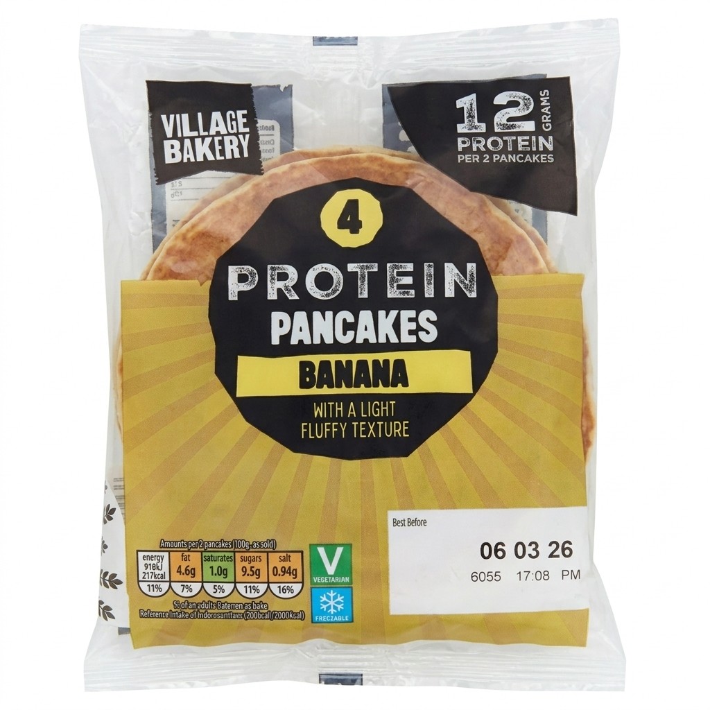 Village Bakery Protein Pancakes Banana 4pcs