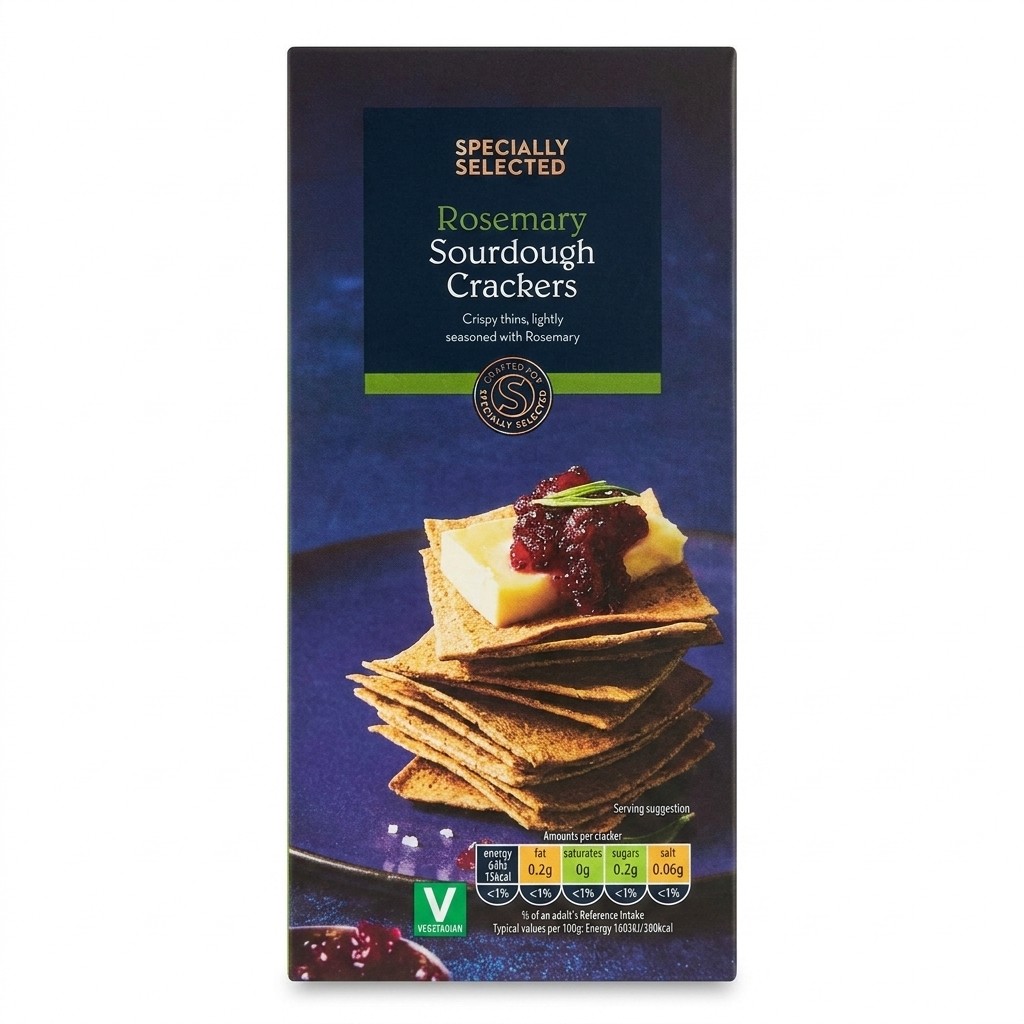 Specially Selected Rosemary Sourdough Crackers 130g