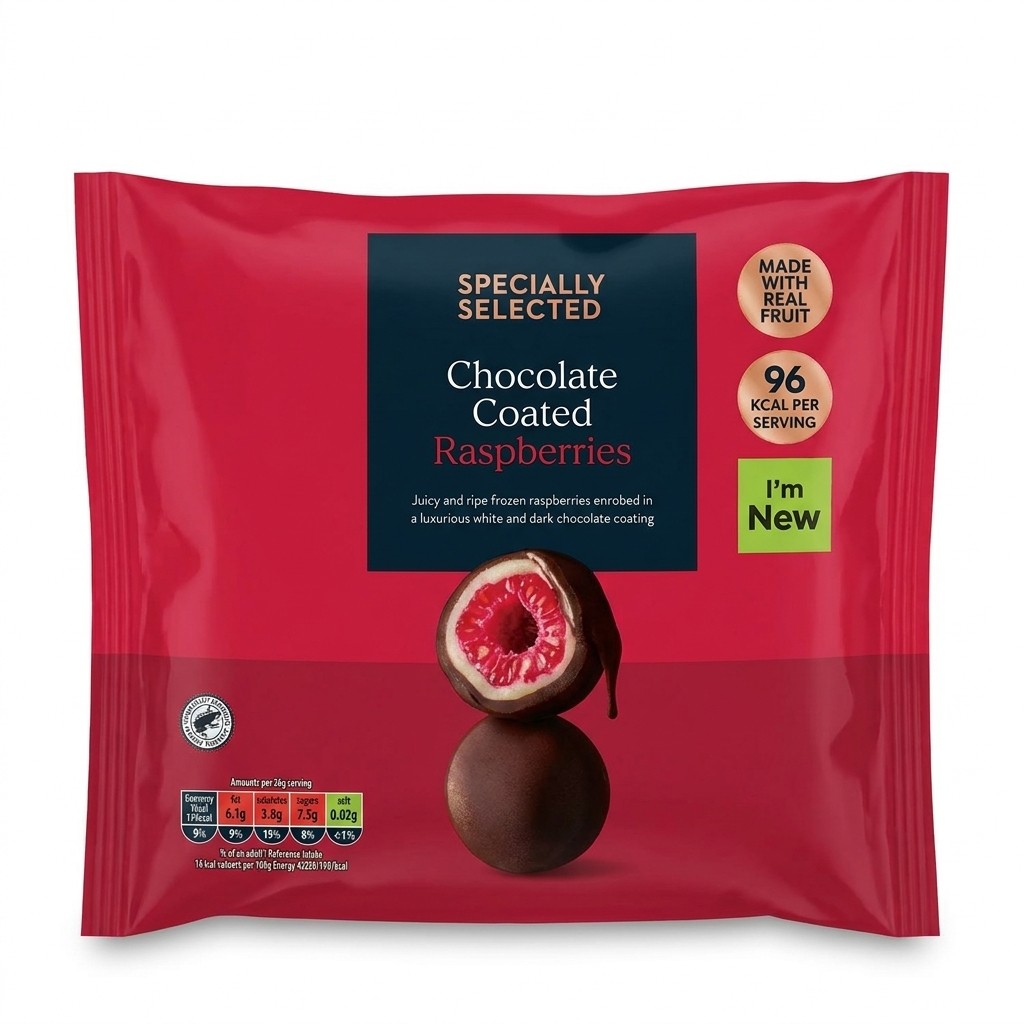 Specially Selected Chocolate Coated Raspberries 200g