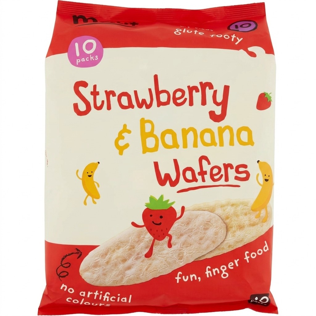 Mamia Strawberry & Banana Wafers 40g