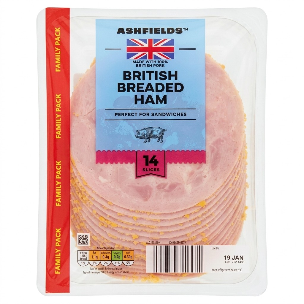 Ashfields British Breaded Ham 300g