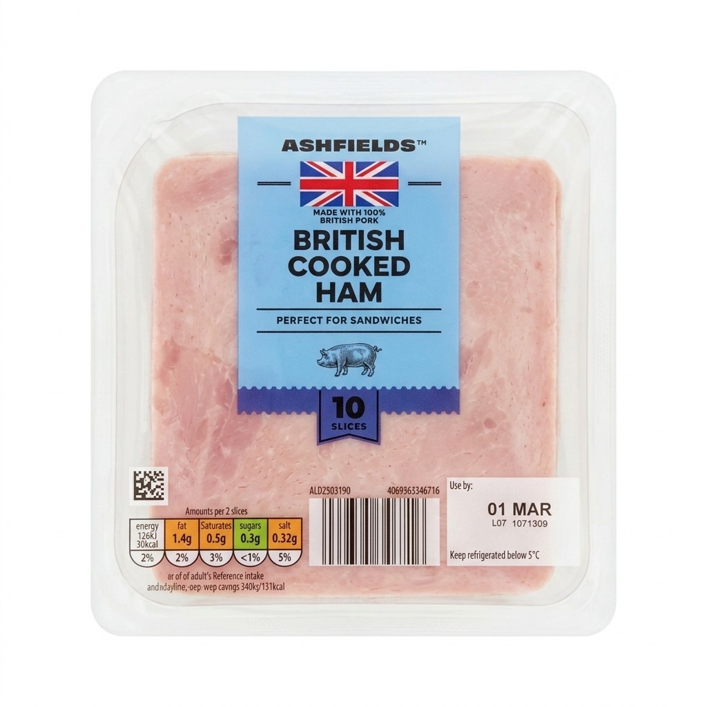 Ashfields British Cooked Ham 115g