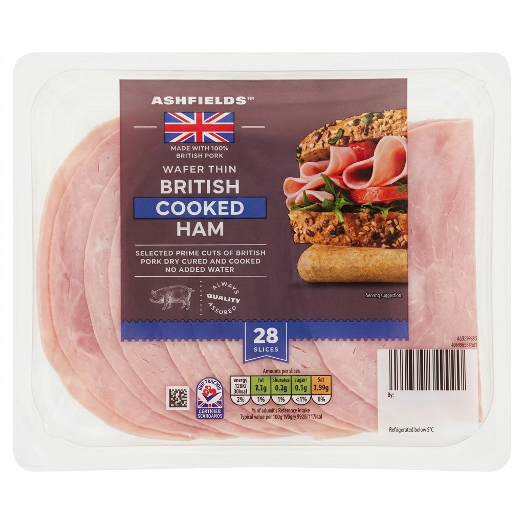 Ashfields British Cooked Ham 375g