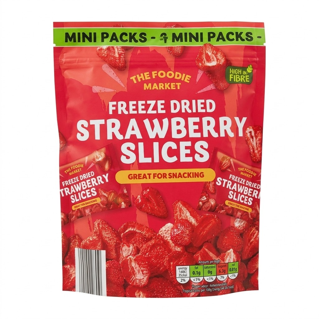 The Foodie Market Freeze Dried Strawberry Slices 60g