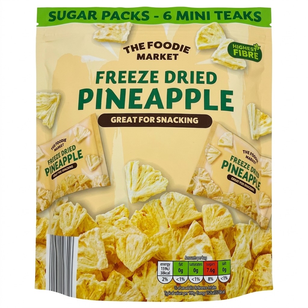 The Foodie Market Freeze Dried Pineapple 60g