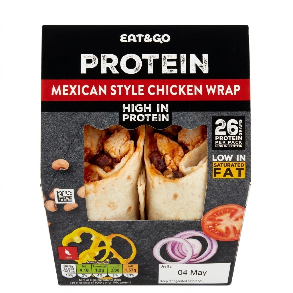 Eat & Go Protein Mexican Style Chicken Wrap 159g