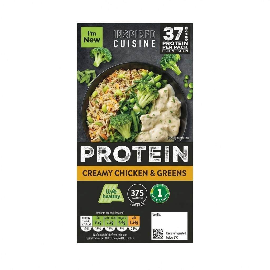 Inspired Cuisine Protein Creamy Chicken & Greens 385g
