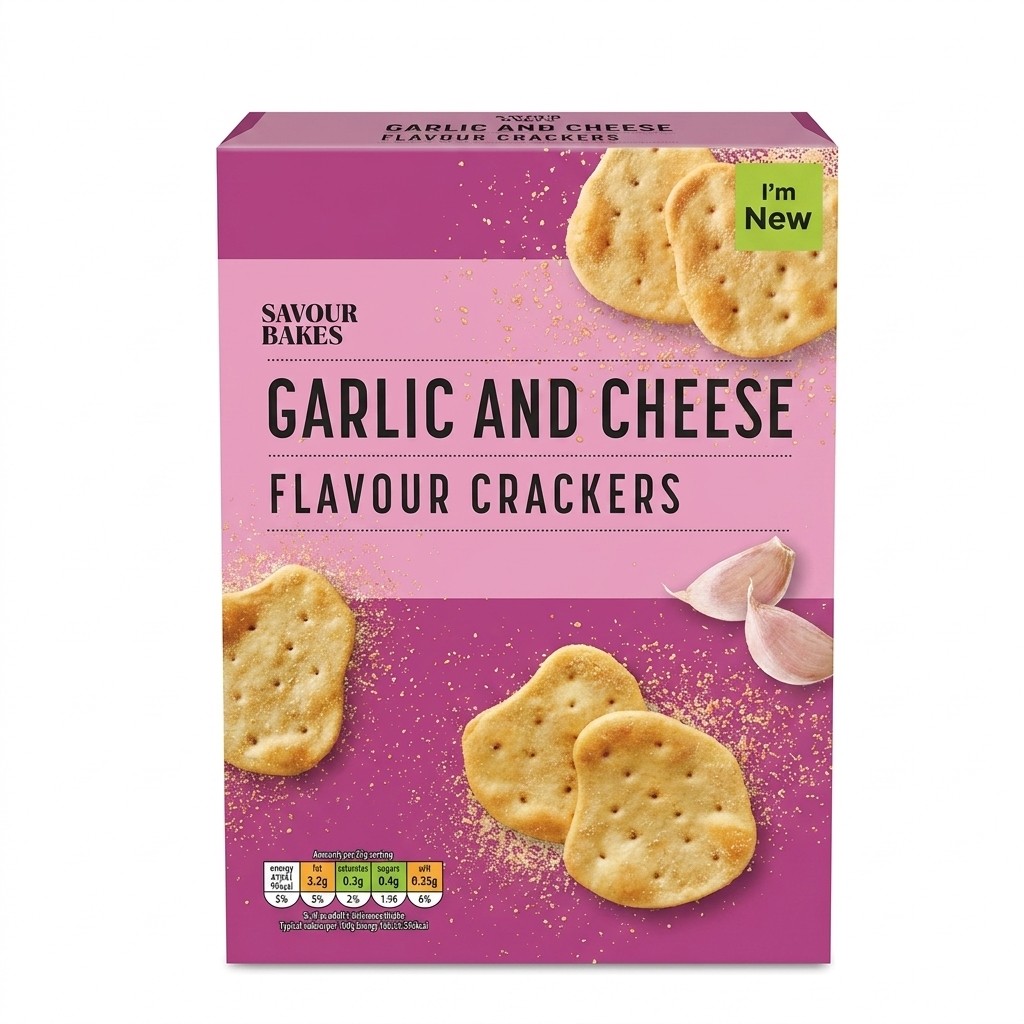 Savour Bakes Garlic and Cheese Flavour Crackers 170g