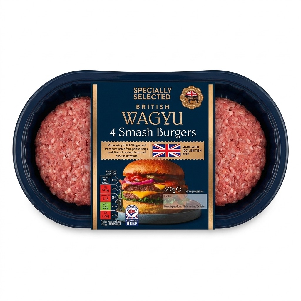 Specially Selected British Wagyu Smash Burgers 340g