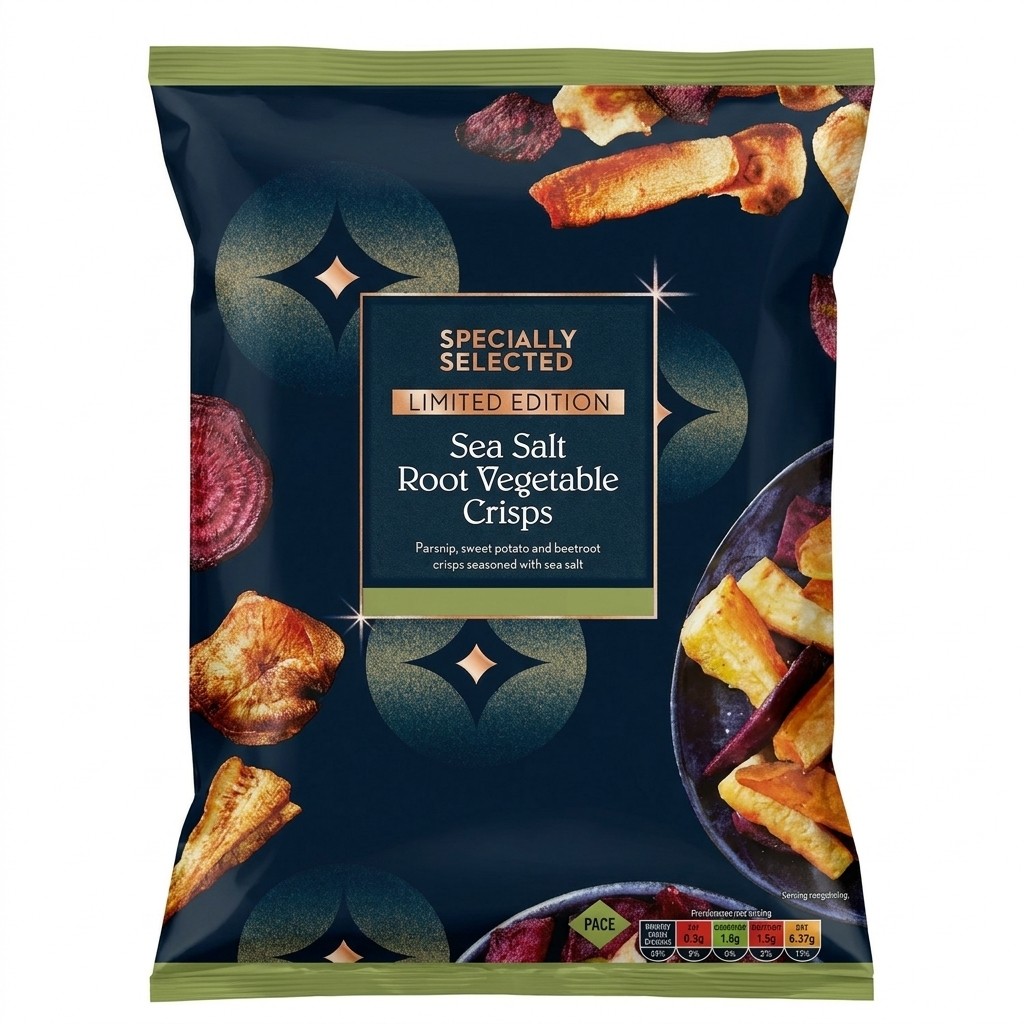 Specially Selected Sea Salt Root Vegetable Crisps 100g