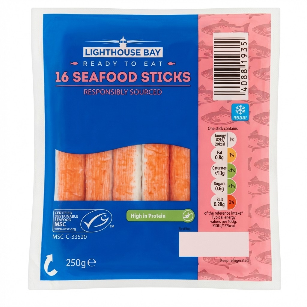 Lighthouse Bay Seafood Sticks 250g