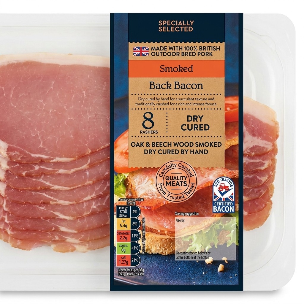 Specially Selected Smoked Back Bacon 240g