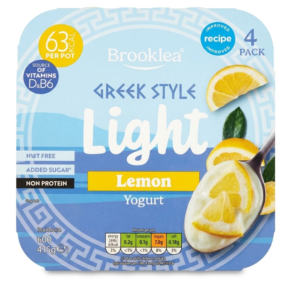 Brooklea Greek Style Light Lemon Yogurt 460g