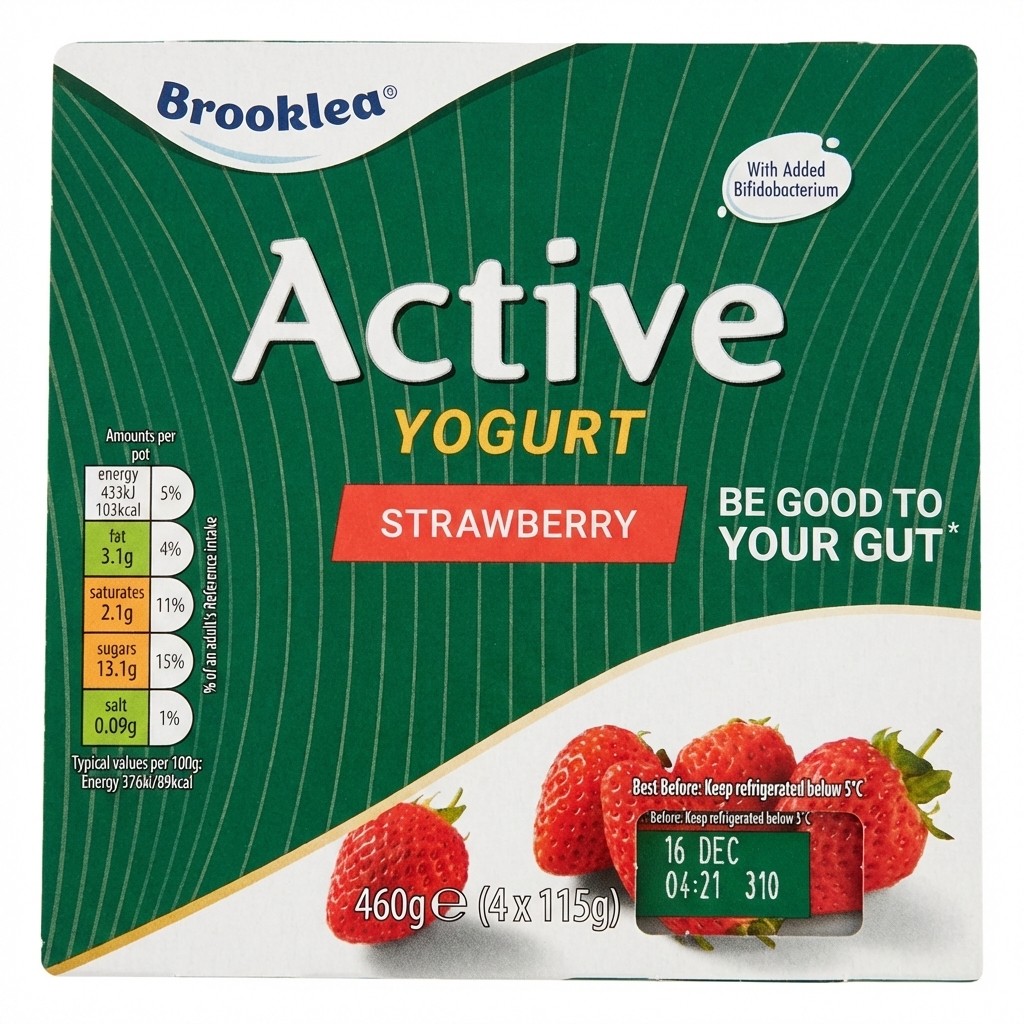 Brooklea Active Yogurt Strawberry 460g
