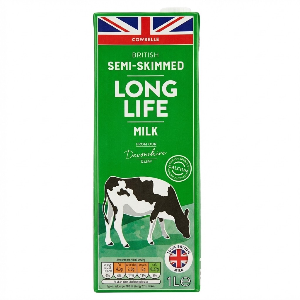 Cowbelle Semi-Skimmed Long Life Milk 1l
