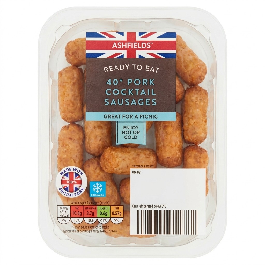 Ashfields Pork Cocktail Sausages 400g