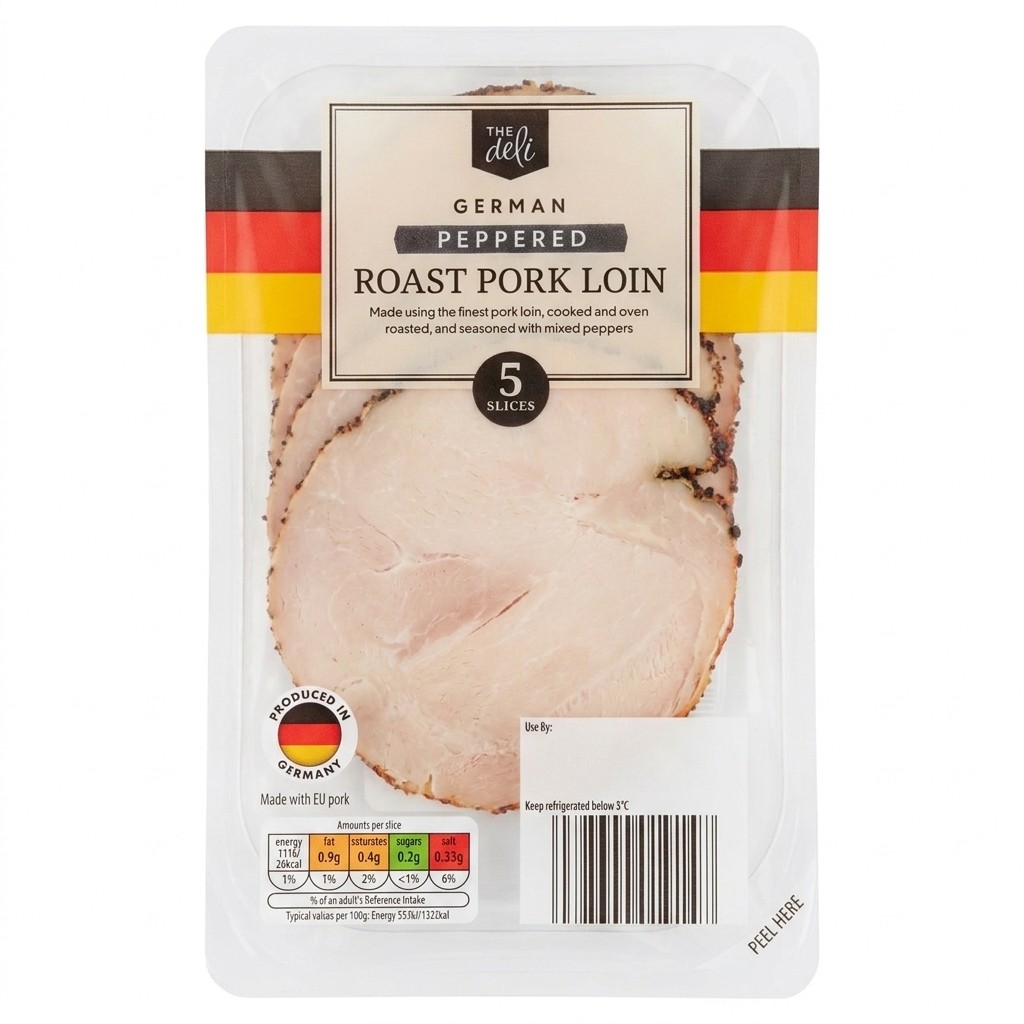 The Deli Peppered Roast Pork Loin 100g