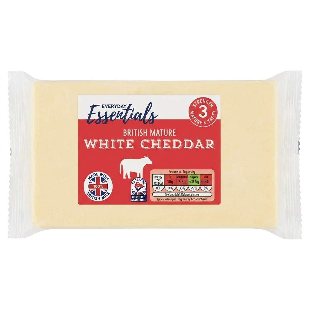 Everyday Essentials British Mature White Cheddar 900g
