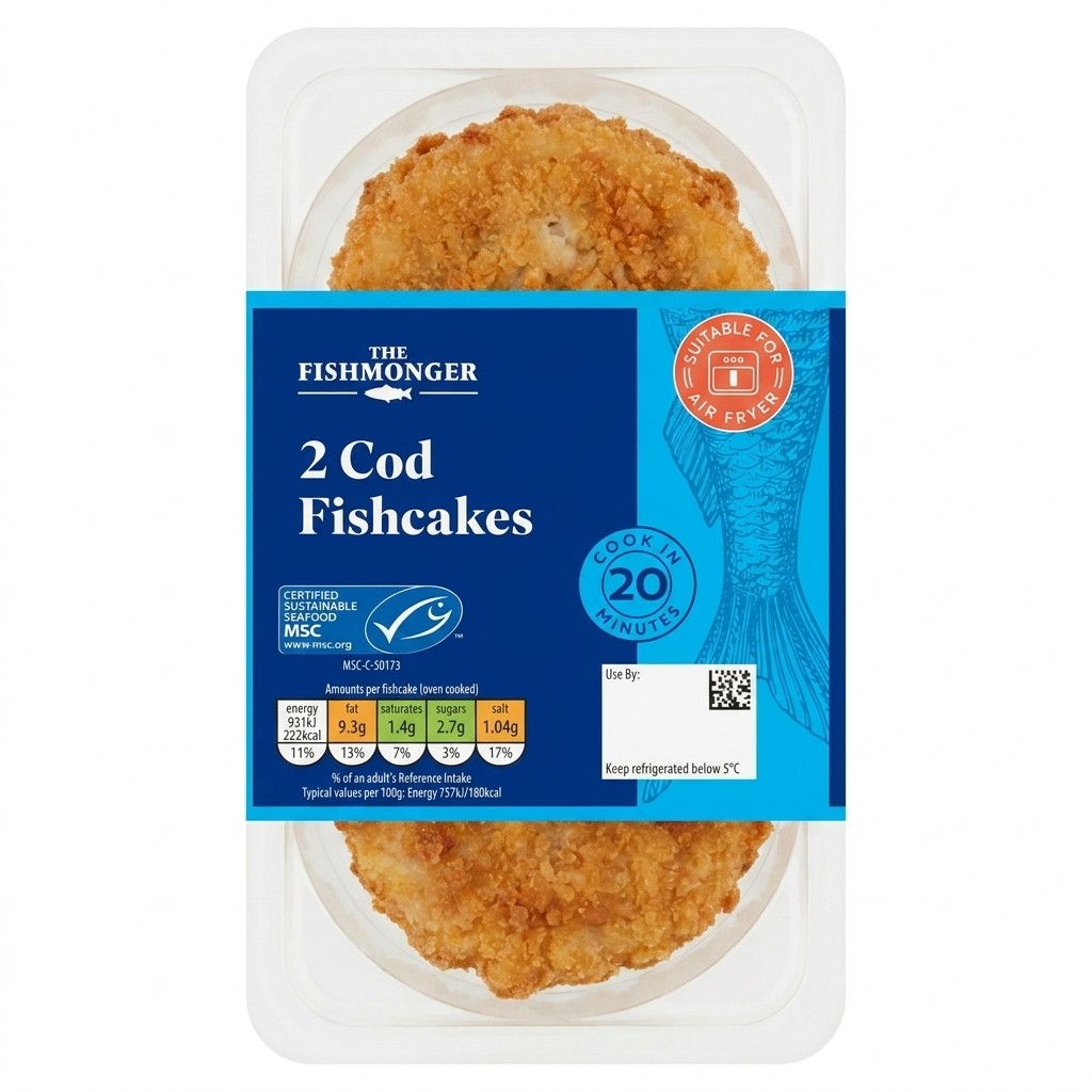 The Fishmonger 2 Cod Fishcakes 270g
