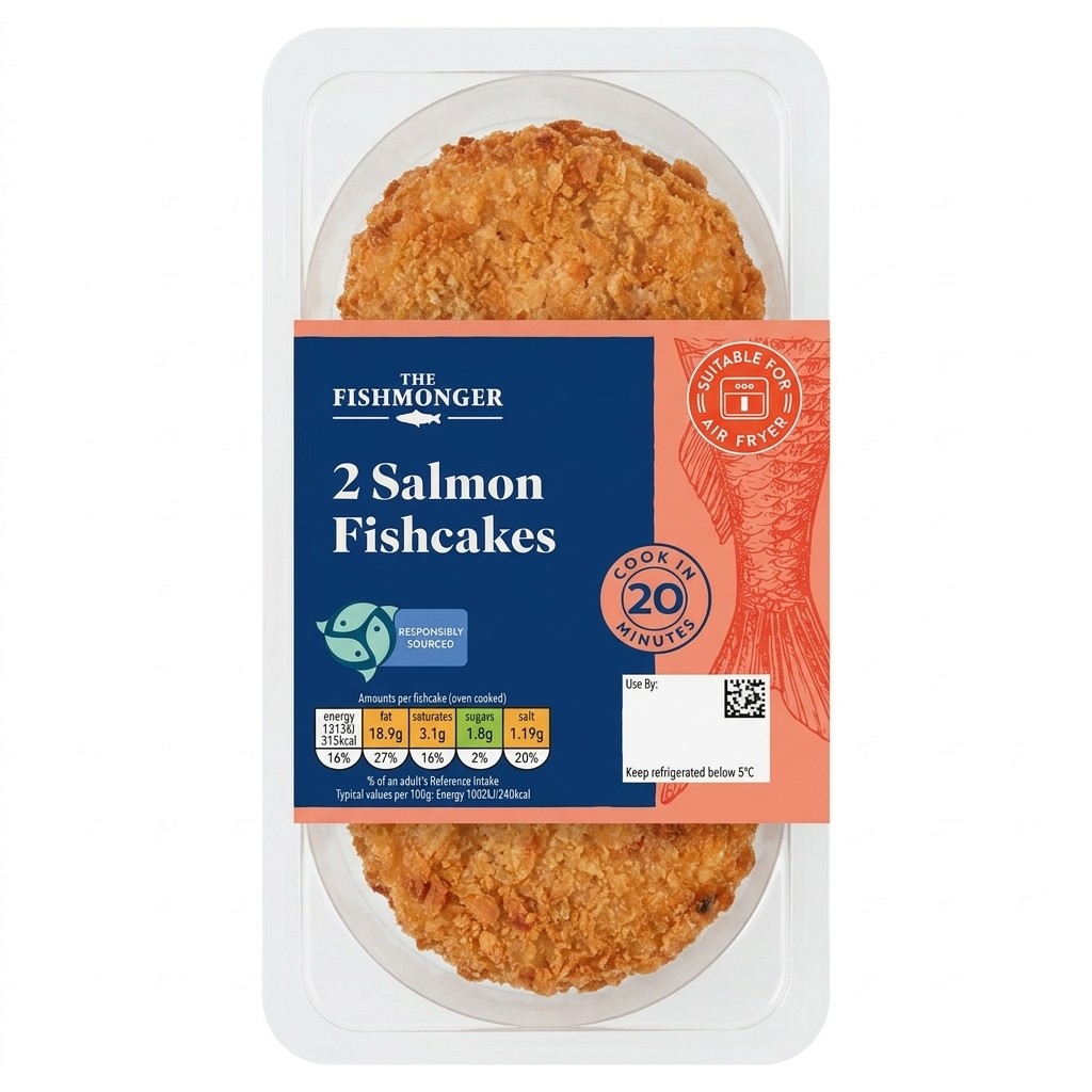 The Fishmonger 2 Salmon Fishcakes 270g