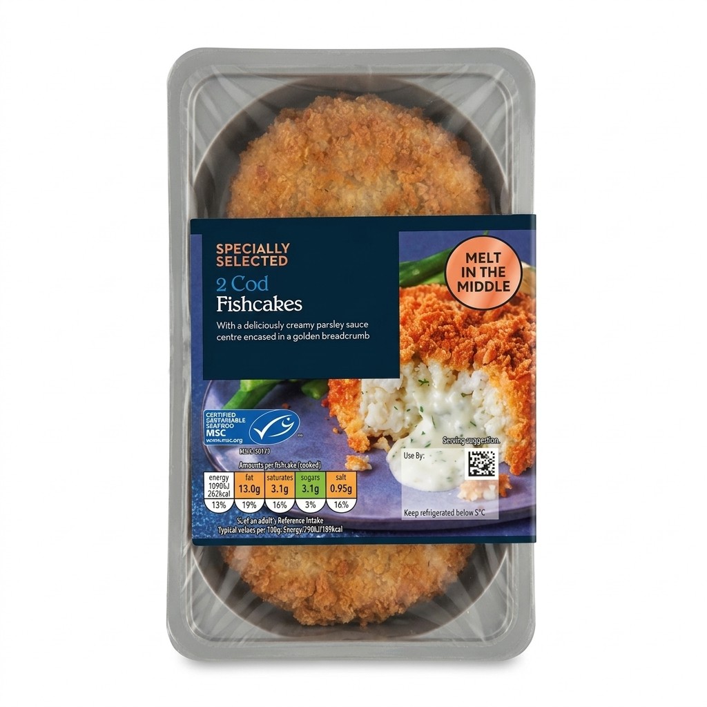 Specially Selected 2 Cod Fishcakes 290g