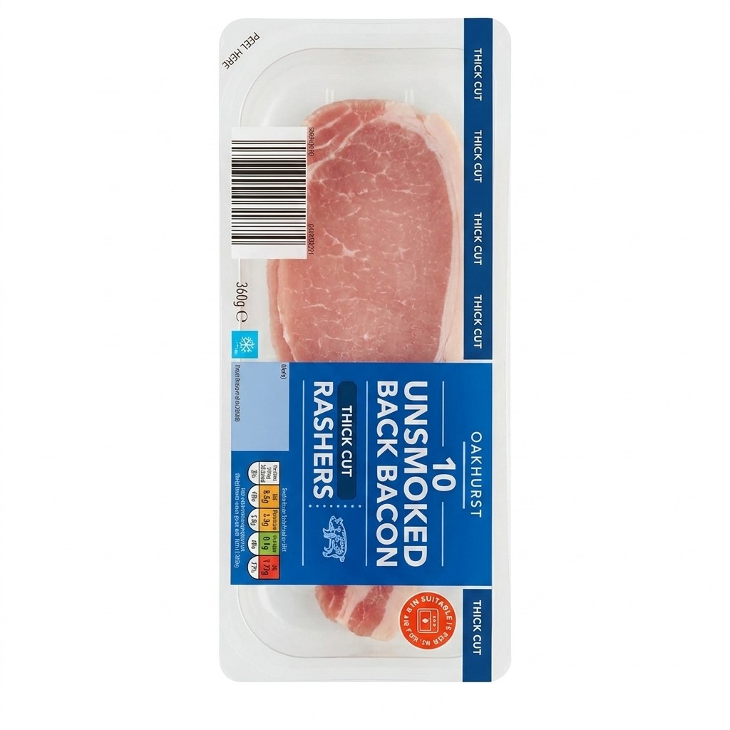 Oakhurst Unsmoked Back Bacon 360g