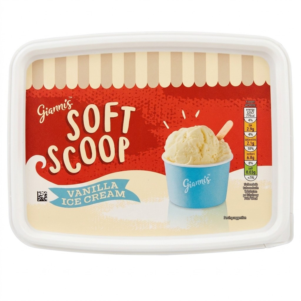 Gianni's Soft Scoop Vanilla Ice Cream 2l