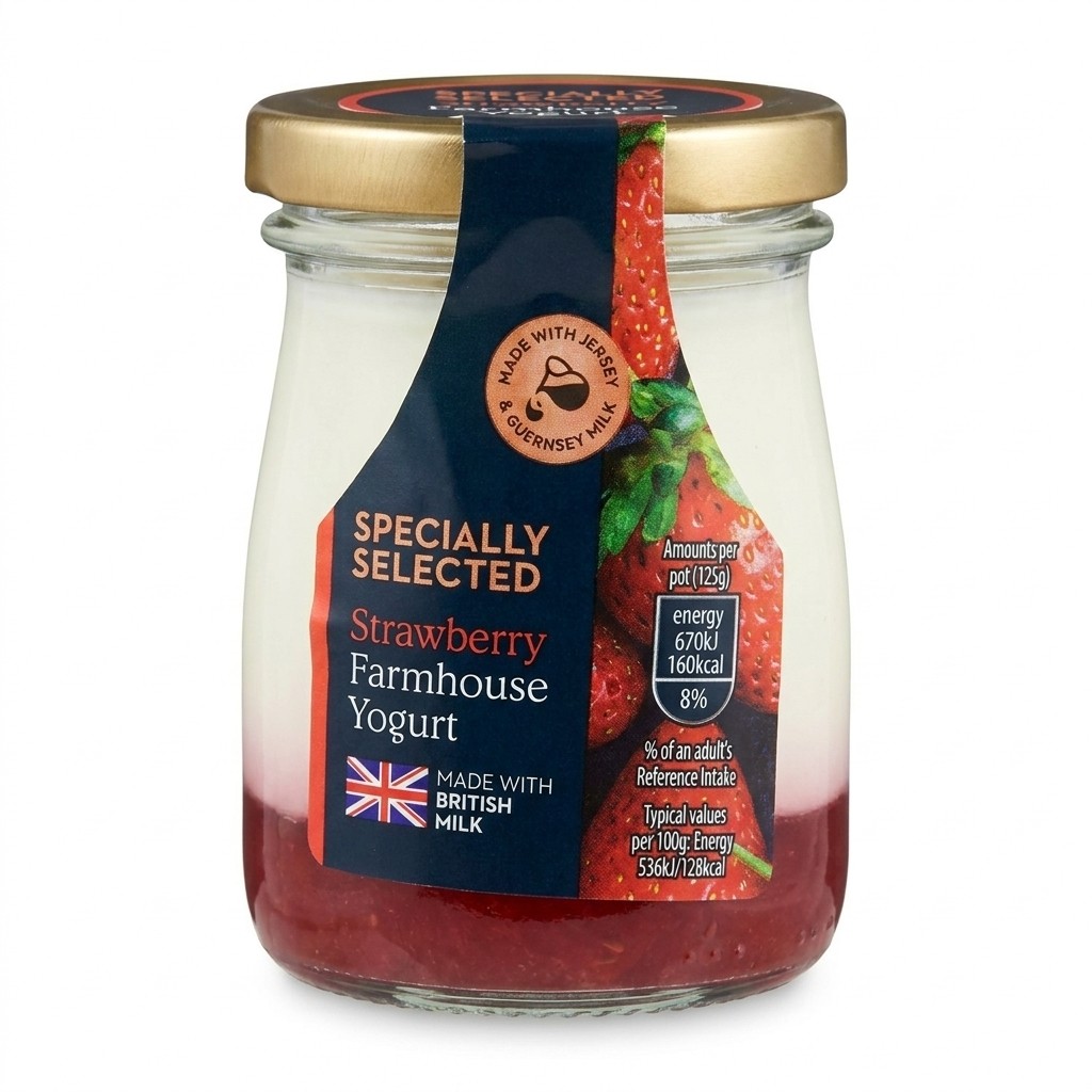 Specially Selected Strawberry Farmhouse Yogurt 125g