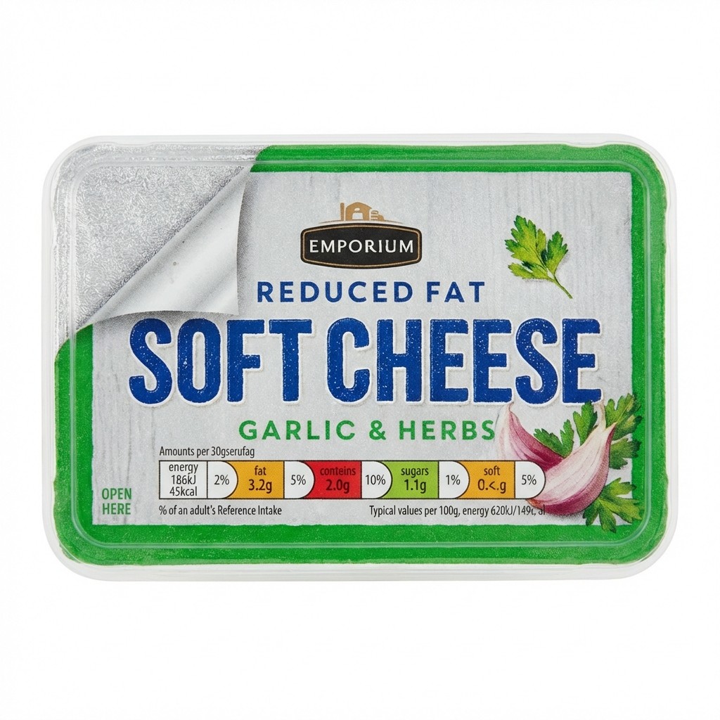 Emporium Reduced Fat Soft Cheese Garlic & Herbs 200g