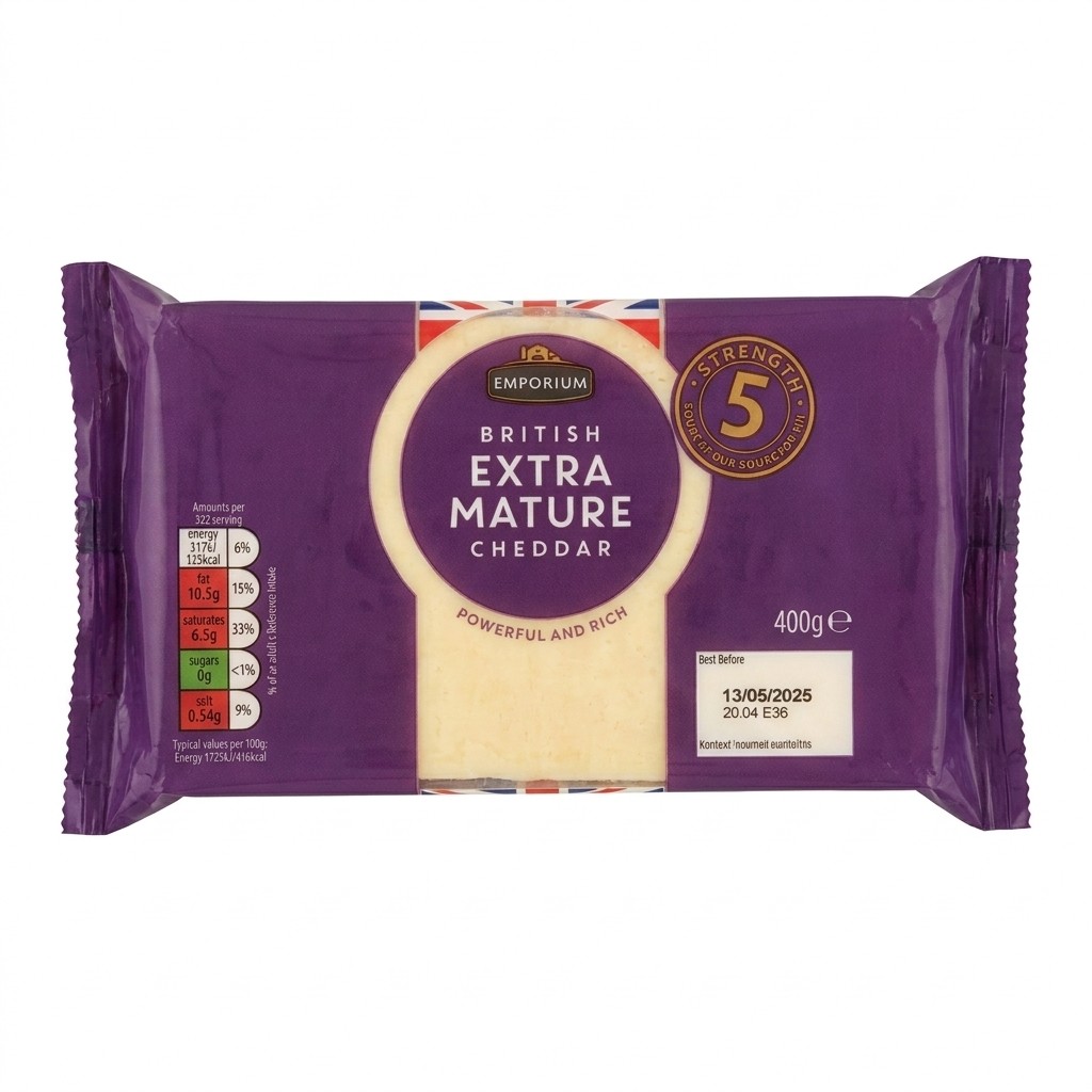 Emporium British Extra Mature Cheddar 400g