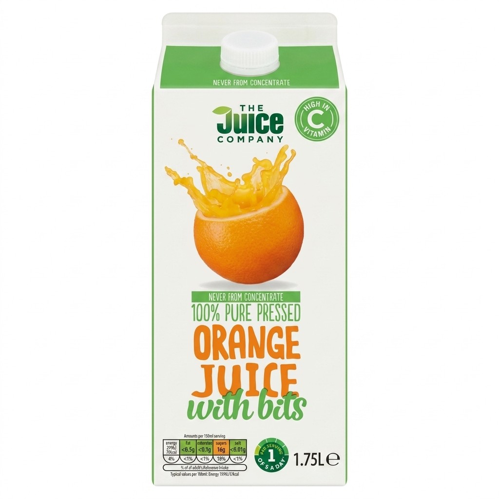 The Juice Company Orange Juice with Bits 1.75L