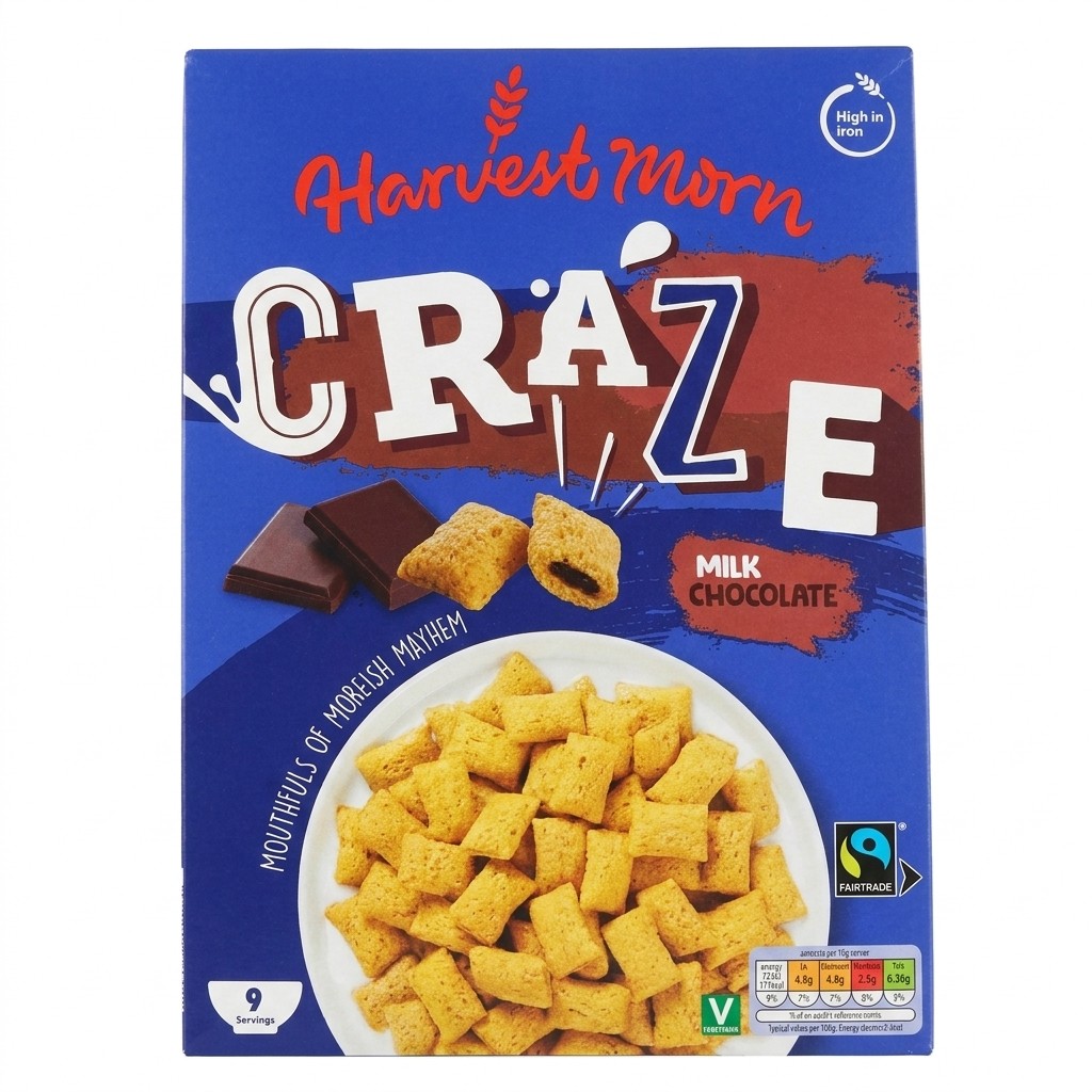 Harvest Morn Craze Milk Chocolate 375g