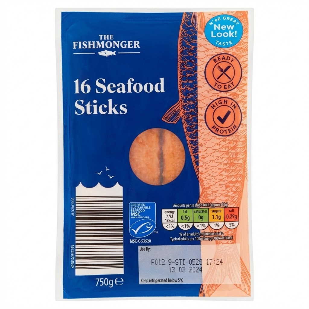 The Fishmonger 16 Seafood Sticks 250g