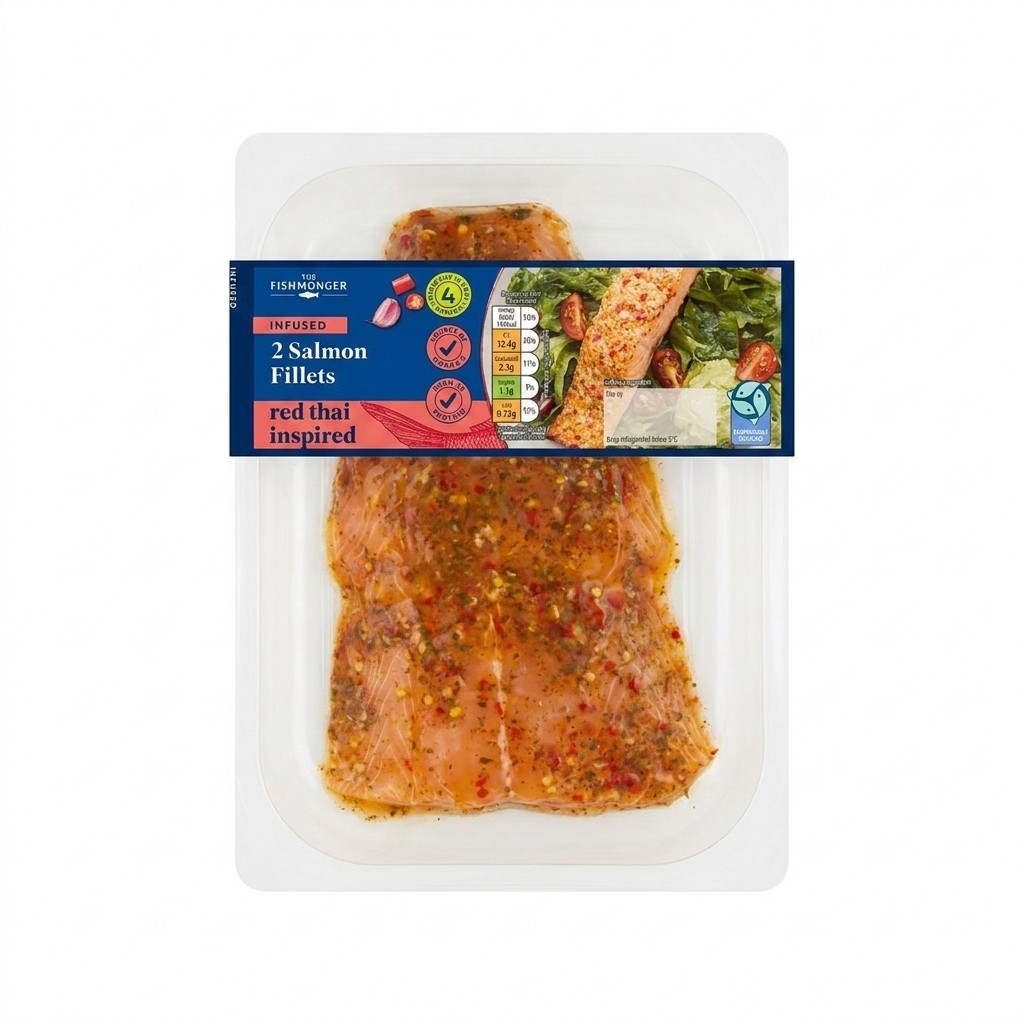 The Fishmonger Infused 2 Salmon Fillets Red Thai Inspired