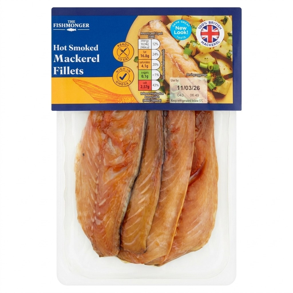 The Fishmonger Hot Smoked Mackerel Fillets 200g