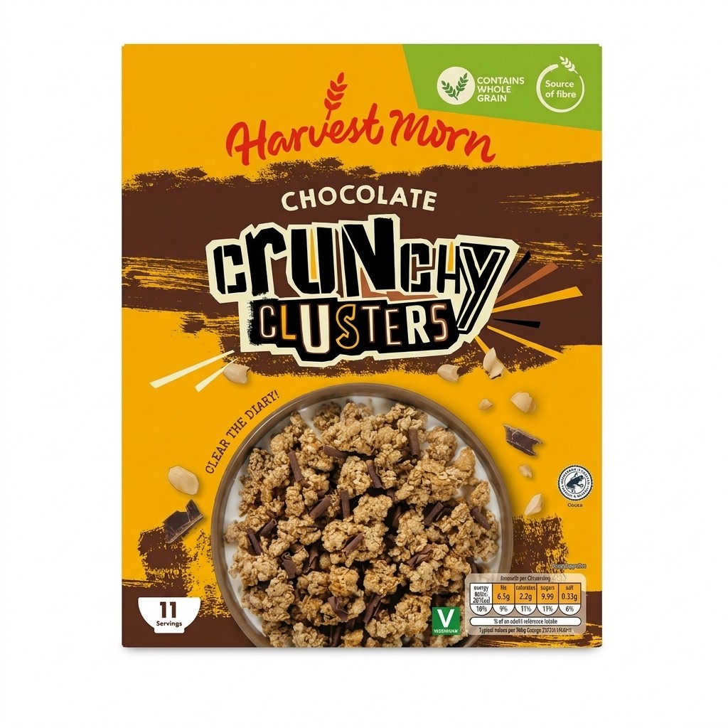 Harvest Morn Chocolate Crunchy Clusters 500g