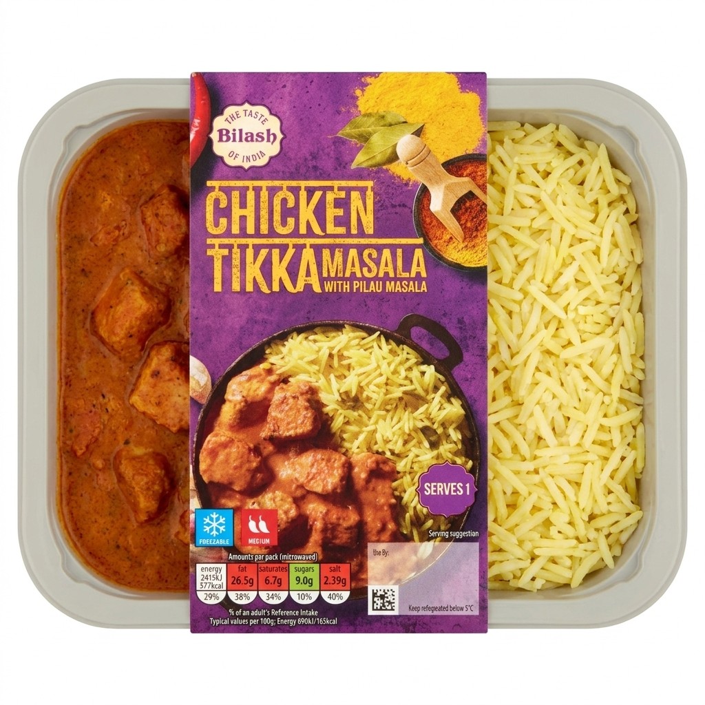 Bilash Chicken Tikka Masala with Pilau Rice 400g