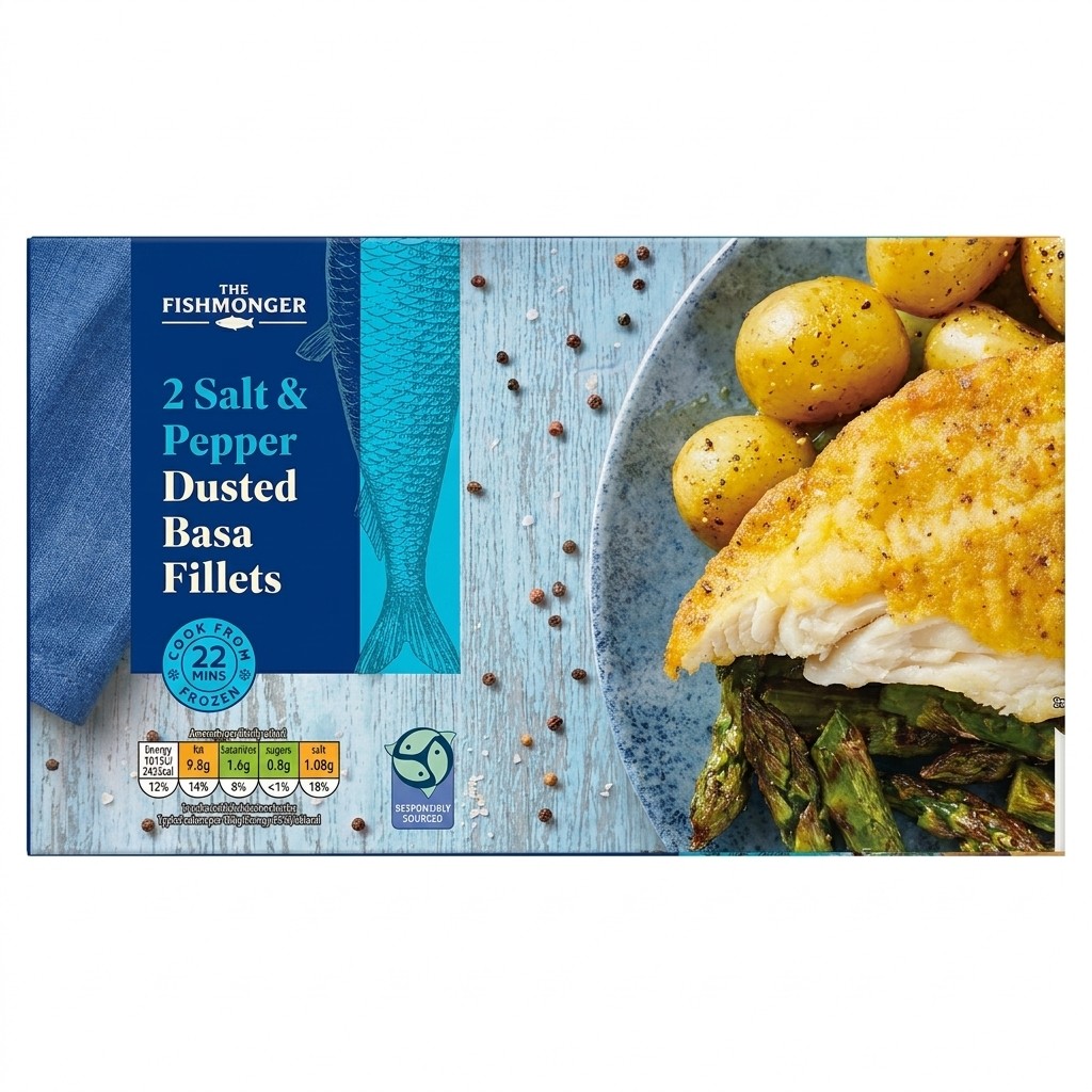 The Fishmonger Salt & Pepper Dusted Basa Fillets 310g