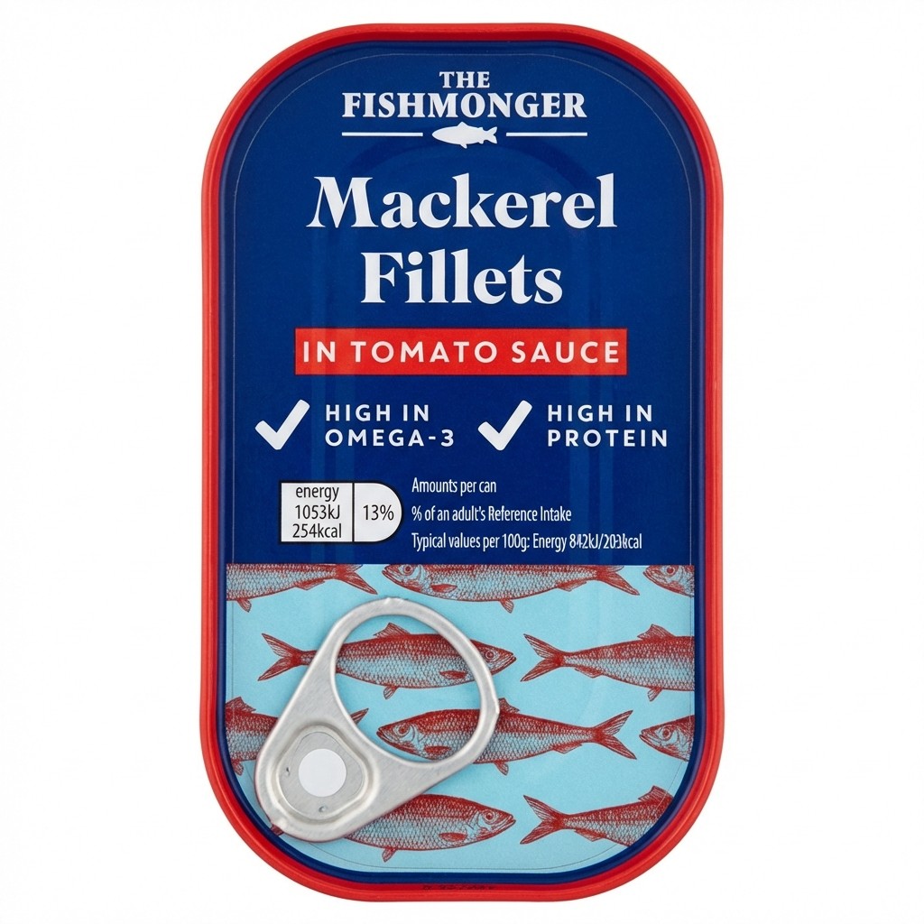 The Fishmonger Mackerel Fillets in Tomato Sauce 125g