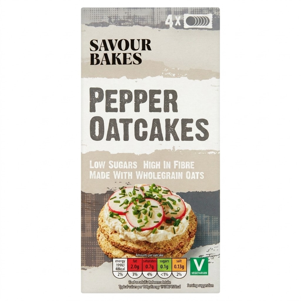 Savour Bakes Pepper Oatcakes 250g
