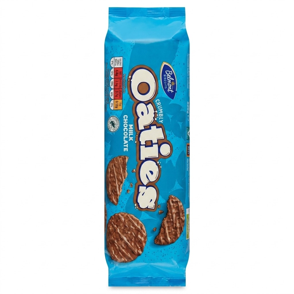 Belmont Biscuits Crumbly Oaties Milk Chocolate 300g