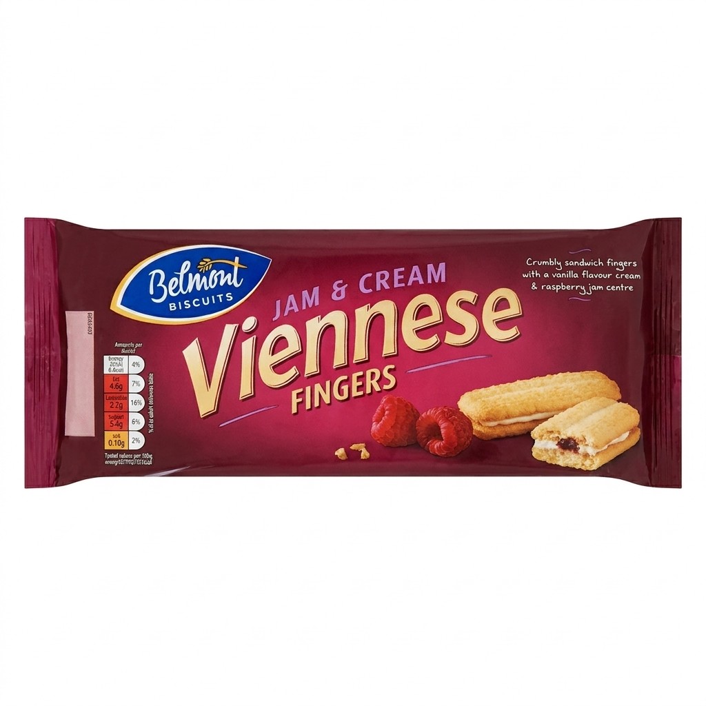 Belmont Viennese Jam & Cream Fingers 150g
