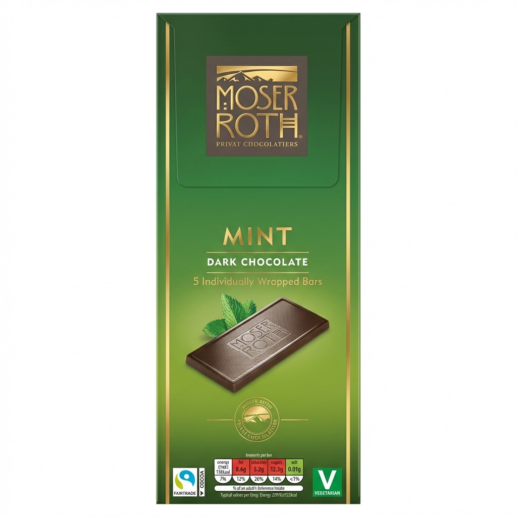 Moser Roth Mint Dark Chocolate 125g