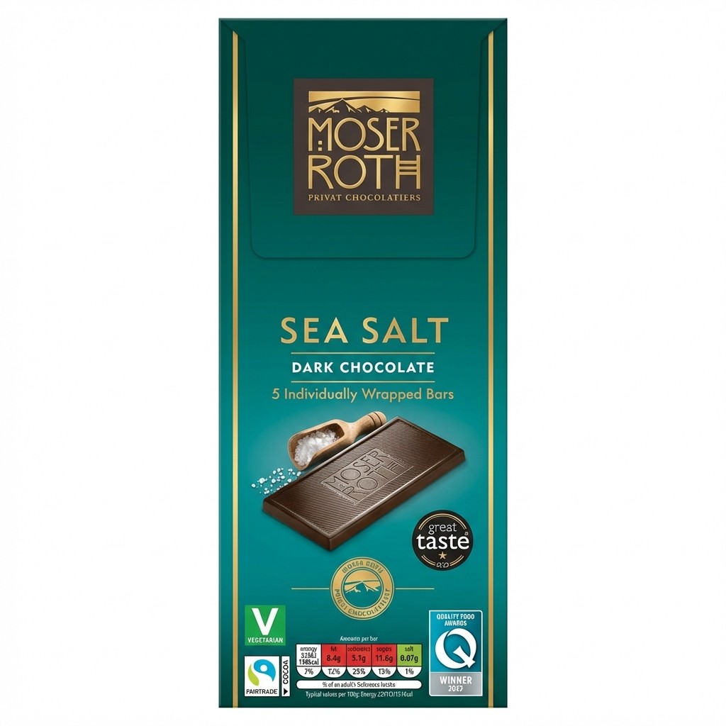Moser Roth Sea Salt Dark Chocolate 125g