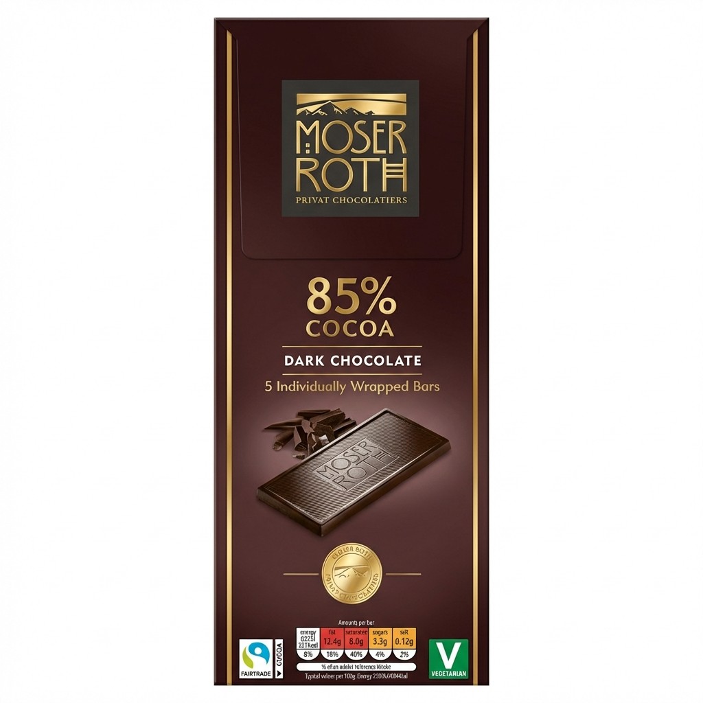 Moser Roth 85% Cocoa Dark Chocolate 125g