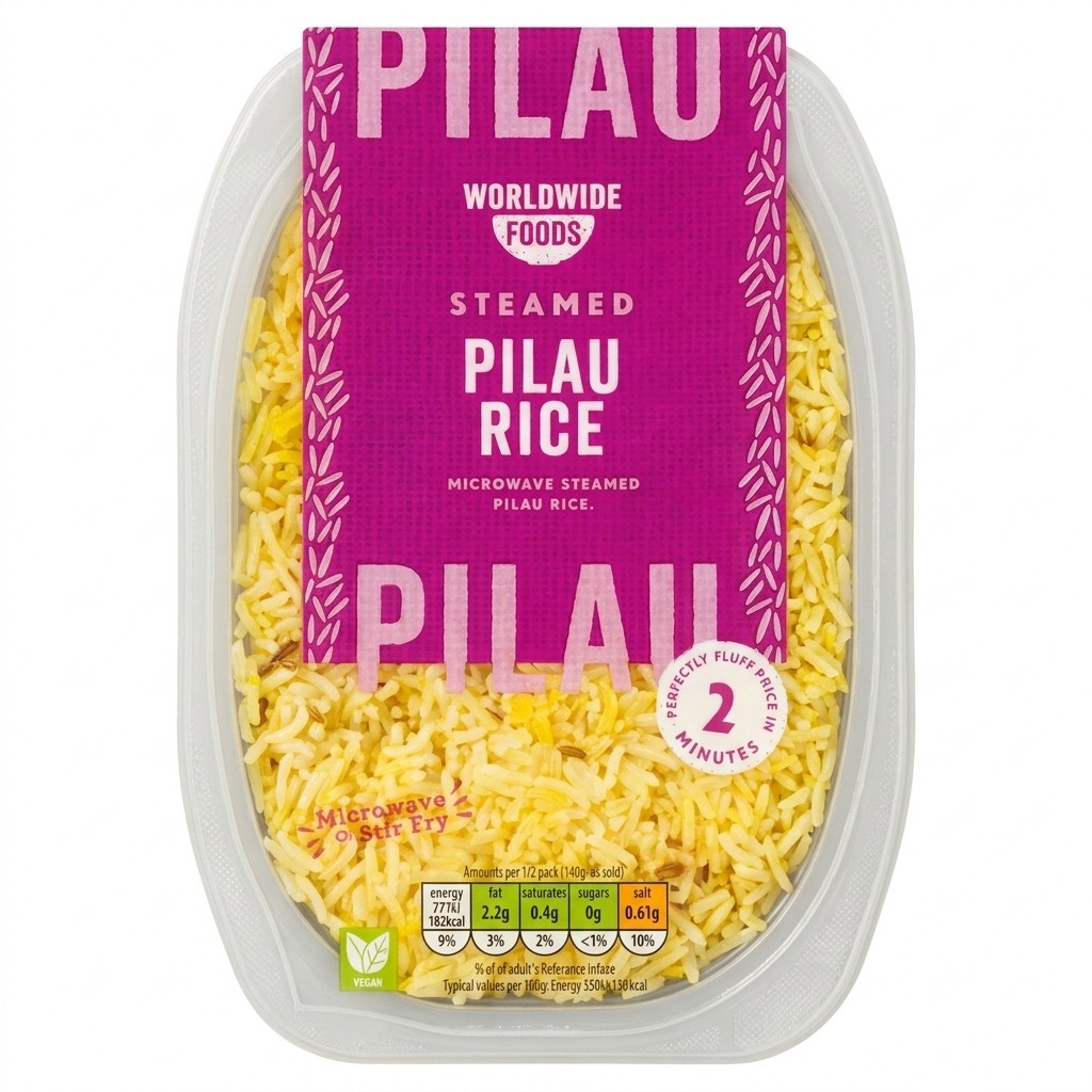 Worldwide Foods Steamed Pilau Rice 280g