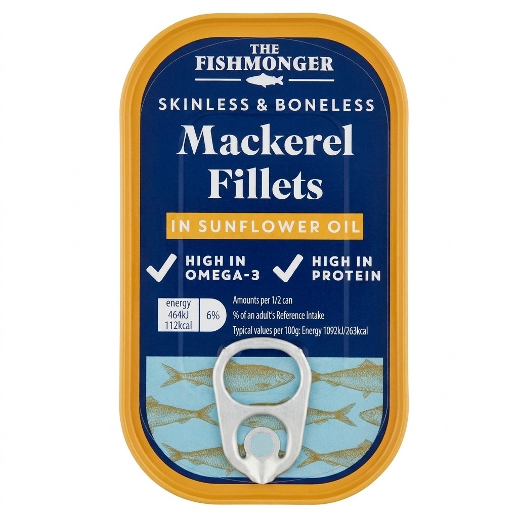 The Fishmonger Mackerel Fillets in Sunflower Oil 125g