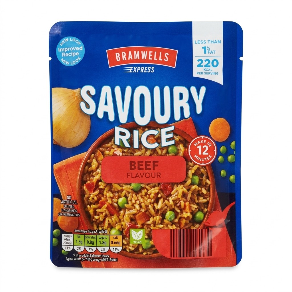 Bramwells Express Beef Flavour Savoury Rice 120g
