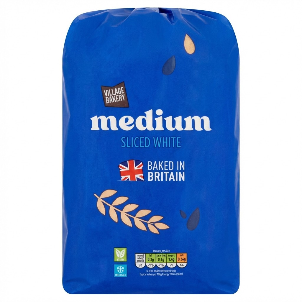 Village Bakery Medium Sliced White Bread 800g