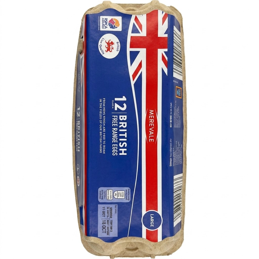 Merevale British Free Range 12 Large Eggs